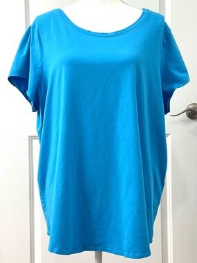 Chico's Zenergy Light Blue Stretch Knit Short Sleeve Tee XXL